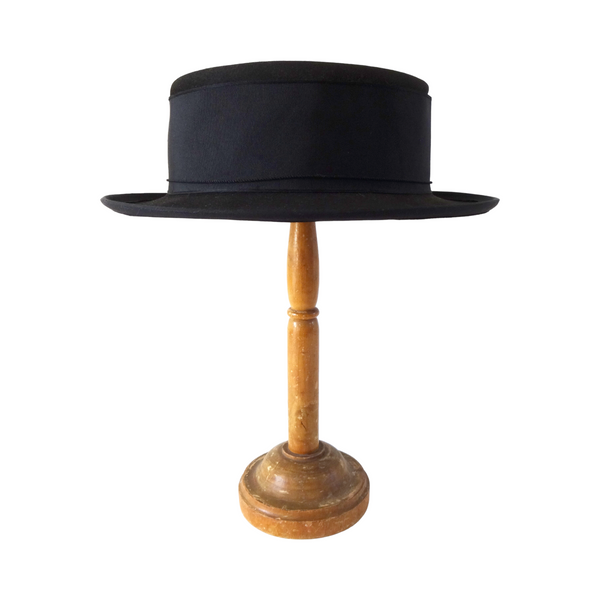 French 1880s Women's Black Hat
