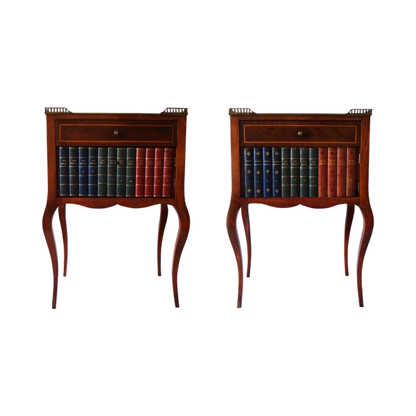 French Marquetry Faux-Book Tables