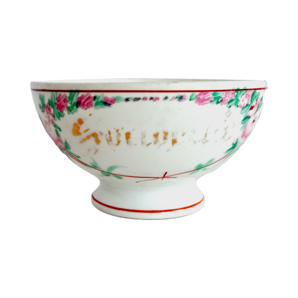 1900-1910 French "Souvenir" Chocolate Bowl
