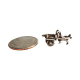 Vintage Silver Horse and Carriage Charm