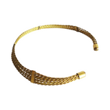 Vintage Braided Brass Choker Necklace