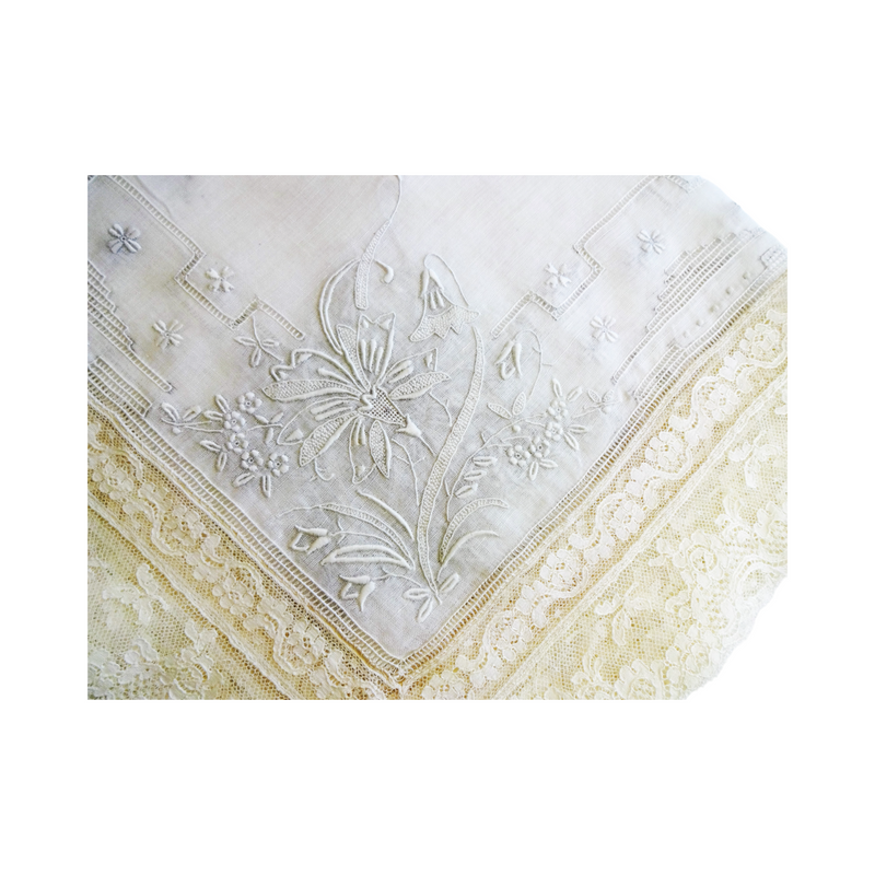 Antique Embroidered Handkerchief
