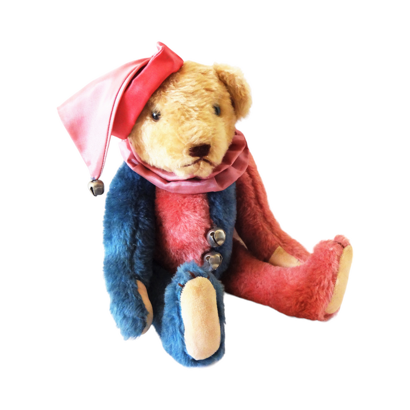 Vintage Harlequin Hand-made Teddy Bear
