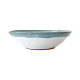 Art Pottery Blue and White Speckled Bowl