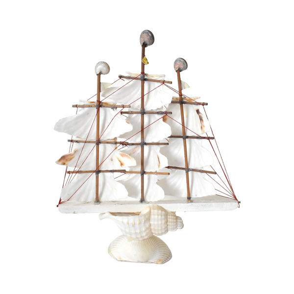 Seashell Ship Figurine