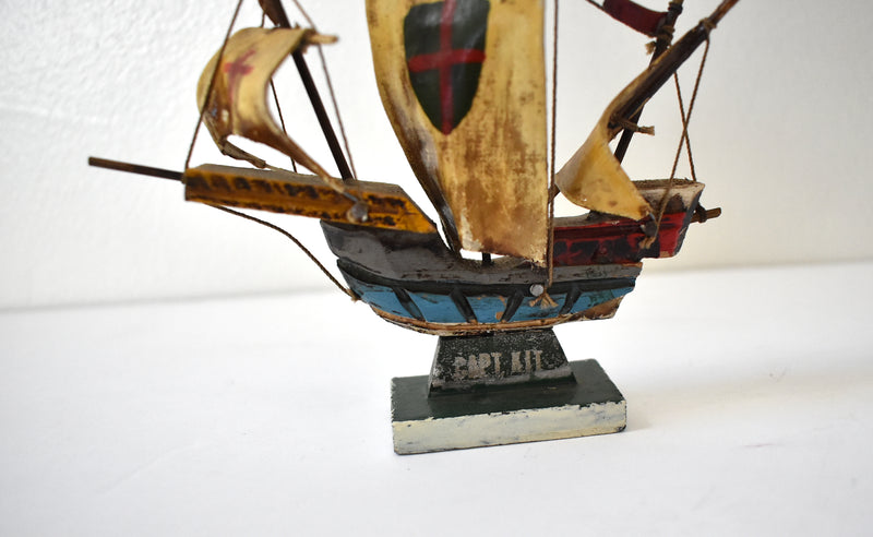 Vintage Model Ship Figurine
