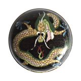 Vintage Antique 19th-Century Chinese Cloisonne Enamel Round Ink Box