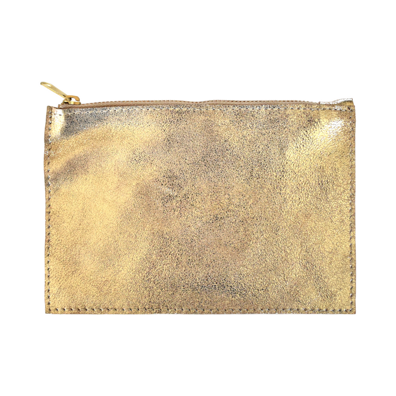 Gold Leather Envelope