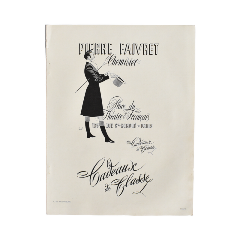 Vintage French Men's Fashion Advertisement Page