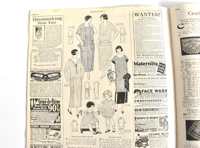 Antique 1920s Art Deco Fashion Magazine
