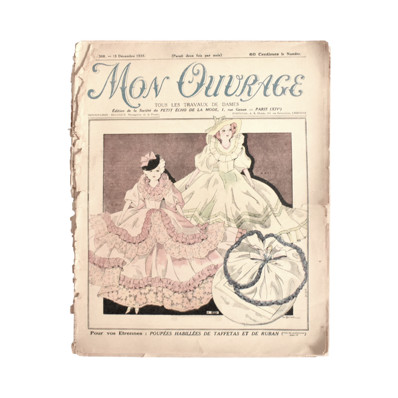 Vintage French 1935 "Mon Ouvrage" Magazine