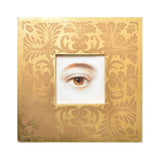 Lover's Eye Painting in a Gold Foliate-Printed Frame