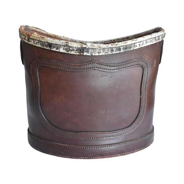 Antique Spanish Leather Grain Bucket