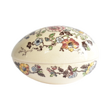 Early-20th-Century English Mason's Transferware Egg Trinket Box