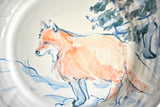 Art Pottery Extra-Large Woodland Plate With Fox
