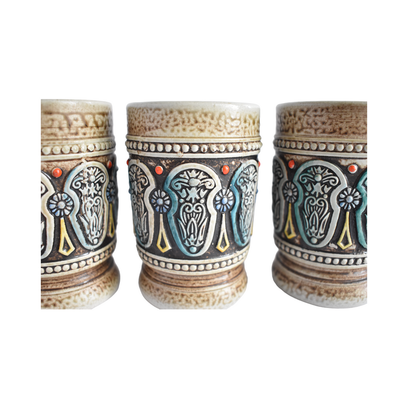 Mid-Century Gerz West German Ceramic Tumblers - Set of 4