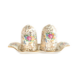 Vintage English Gold Chintz Lord Nelson Ware Salt and Pepper Set