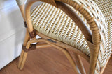 Set of 4 Cream French Rattan "Riviera" Style Armchairs