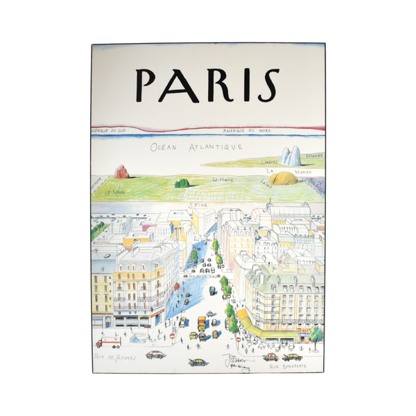 Vintage Paris Illustration Poster by J. Staber