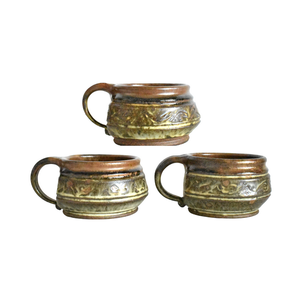 Mid-Century Studio Pottery Soup Bowls - Set of 3