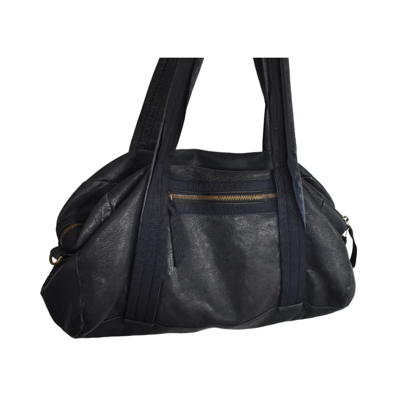 Lanvin Navy Blue Duffel Bag Purse