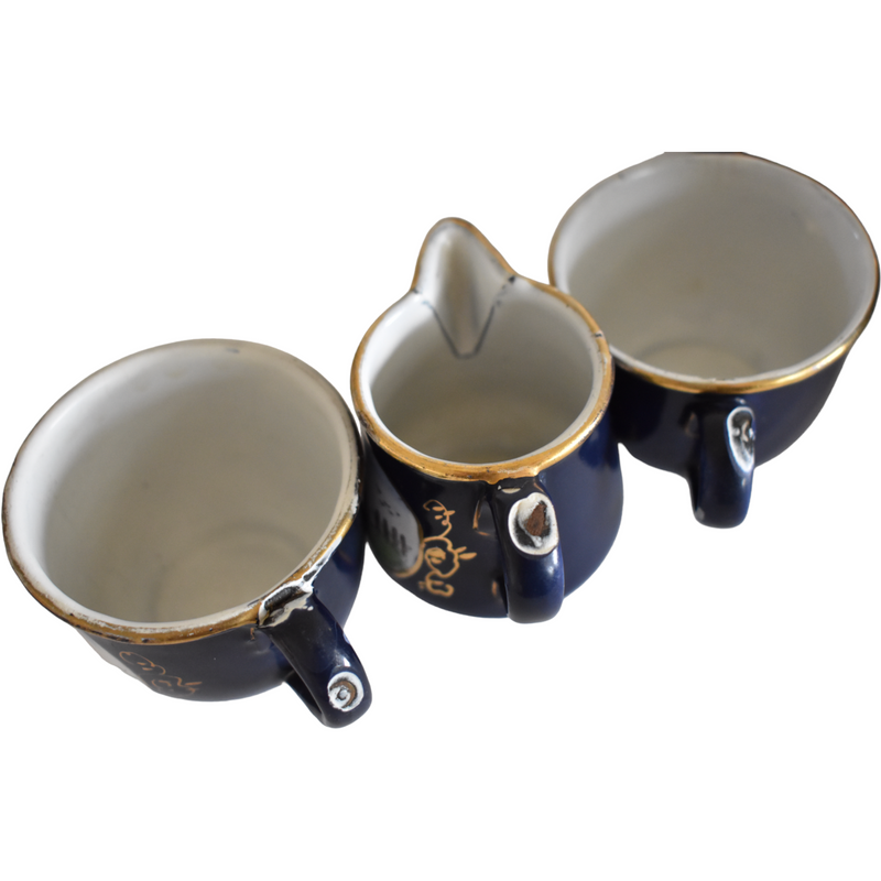 Antique German Enamel Child's Tea Set