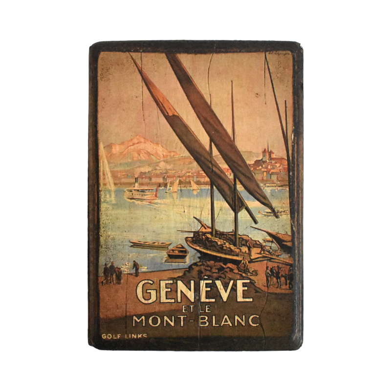 Vintage "Genève Et Le Mont-Blanc" Wooden Chocolate Box