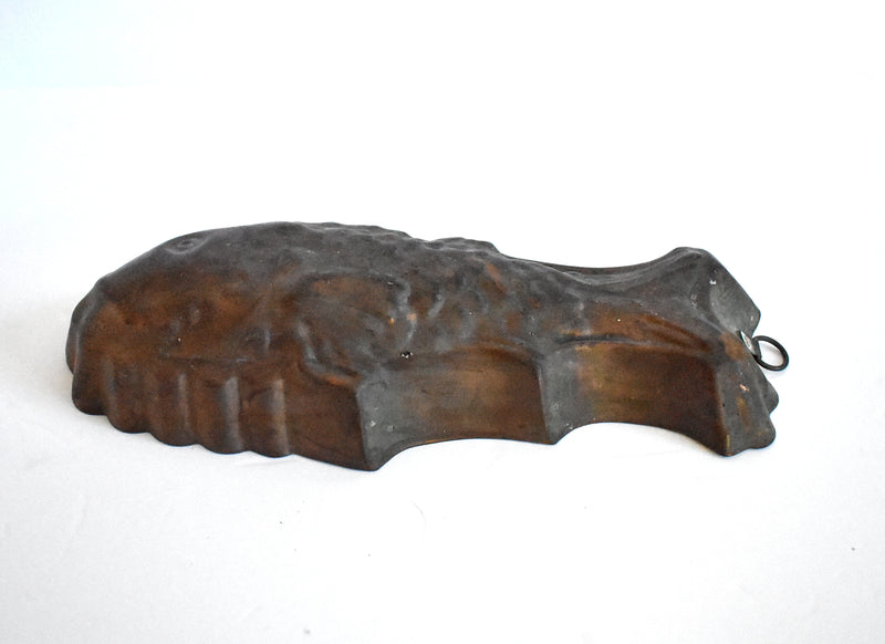 Antique Copper Tin-Lined Fish Mould