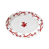 Red Coral Oval Platter