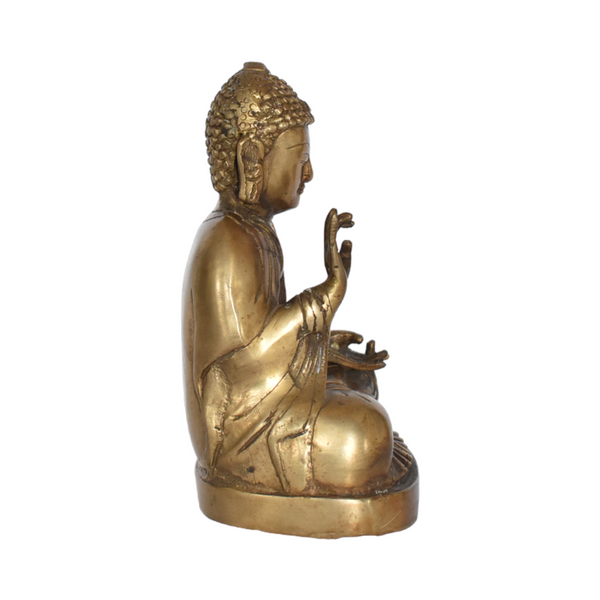 Vintage Brass Blessing Buddha Statue