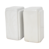 Vintage Art Deco White Ceramic Salt and Pepper Shakers