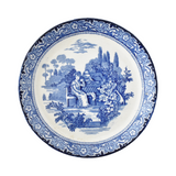 English Staffordshire "Georgian" Pattern Courting Scene Blue and White Plate