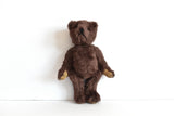 Vintage Collector's Dark Brown Teddy Bear Stuffed Animal