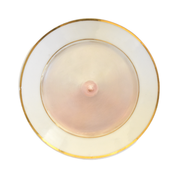 Lover's Breast Painting on a Porcelain Plate