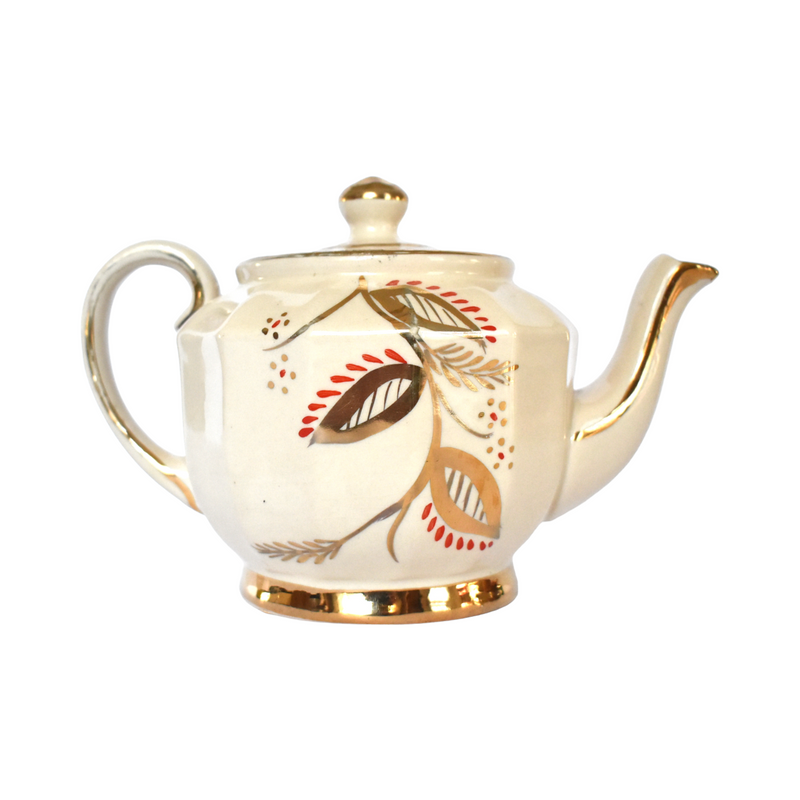 Early 20th-Century English Gold Luster Teapot