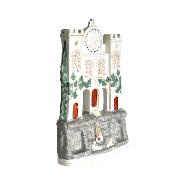 Antique Staffordshire Castle Spill Vase