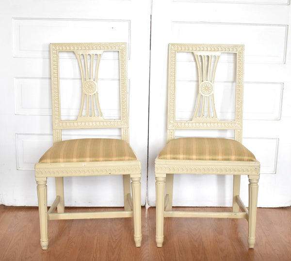Set of 4 Antique Swedish Gustavian Lindome Chairs
