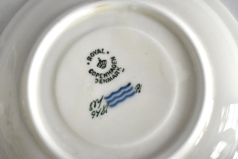Danish Royal Copenhagen Hjertegraes Quaking Grass Tea Cup & Saucer