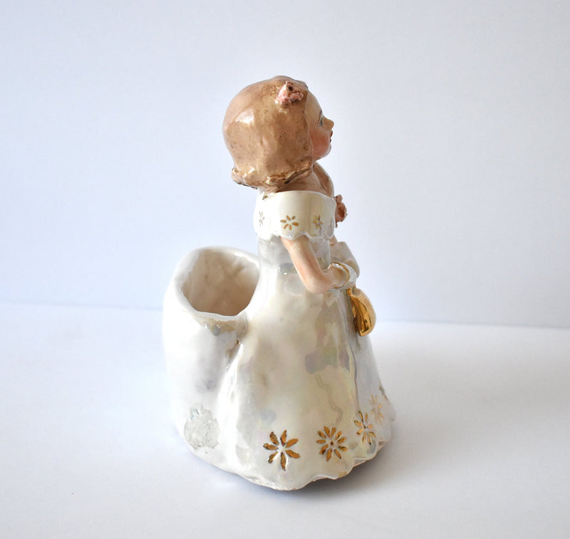 Vintage Mid-Century Handmade Figural Pocket Vase