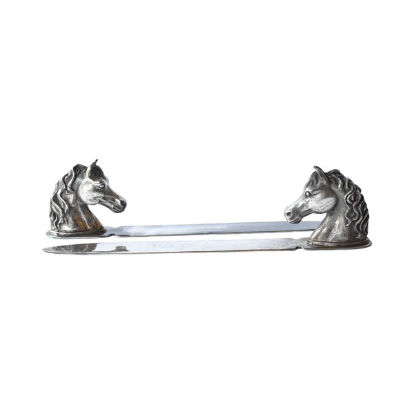 Equestrian Horse Head Reed & Barton Silver Plate Letter Openers - a Pair
