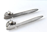 Equestrian Horse Head Reed & Barton Silver Plate Letter Openers - a Pair