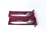 Equestrian Horse Head Reed & Barton Silver Plate Letter Openers - a Pair