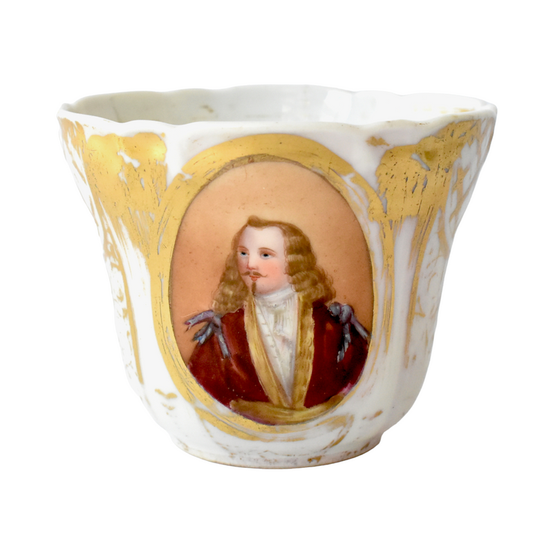 Antique 19th-Century Old Paris Porcelain Portrait Mug