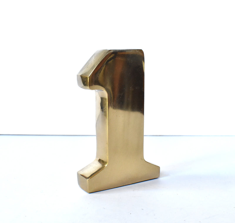 Vintage Brass #1 Paperweight