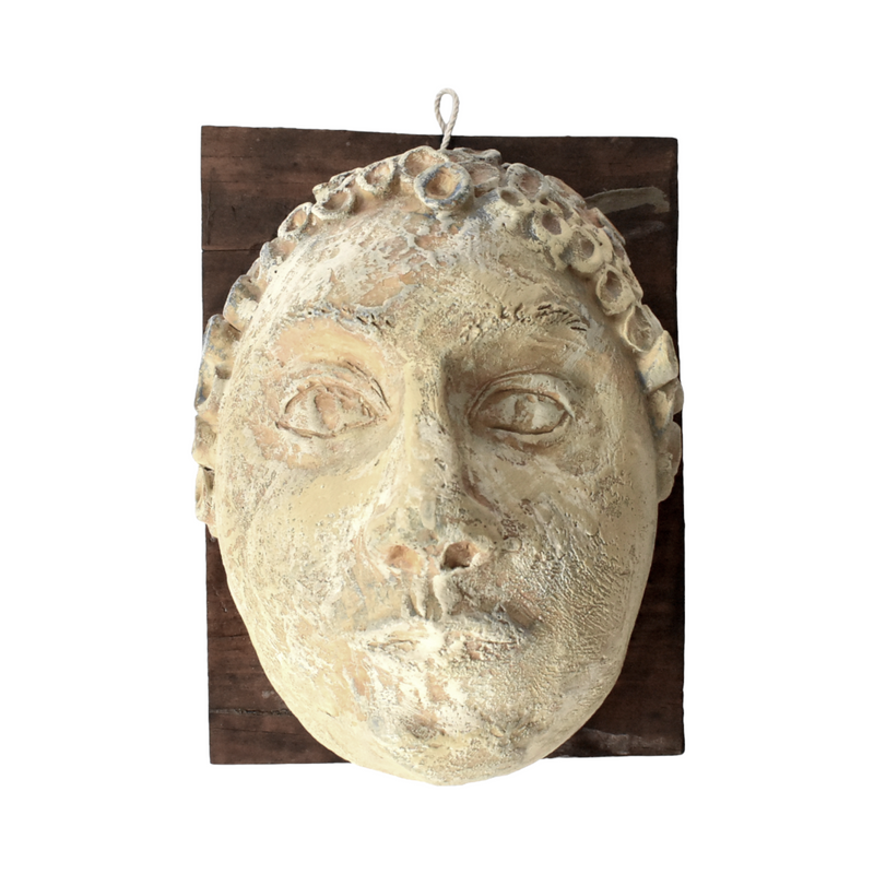 Mid-Century Ceramic Head Wall Sculpture