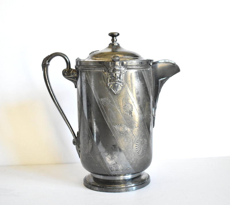 Antique C.1870s Reed & Barton Silver Plate Water Pitcher