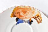French Mirror Reflection Marie Antoinette & Louis XVI Espresso Cups & Saucers