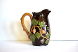 Antique 19th Century French Palissy Style Majolica Pitcher