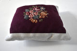 Vintage Floral Needlepoint Pillow