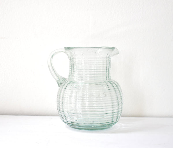 Vintage Mold-Blown Glass Pitcher